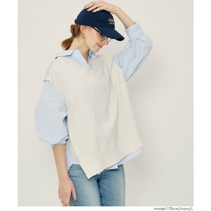 ニットVネックベスト | coca | 詳細画像17 