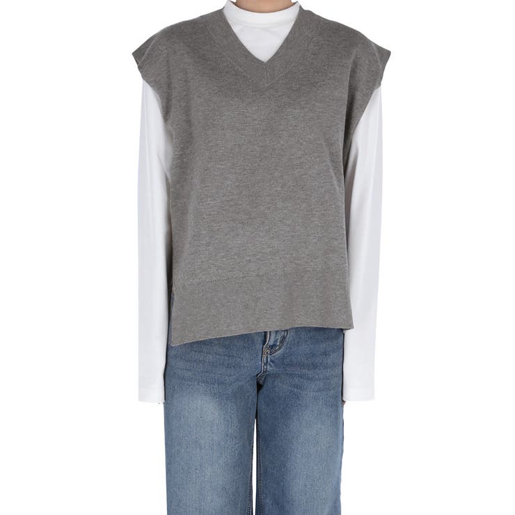 ニットVネックベスト | coca | 詳細画像4 