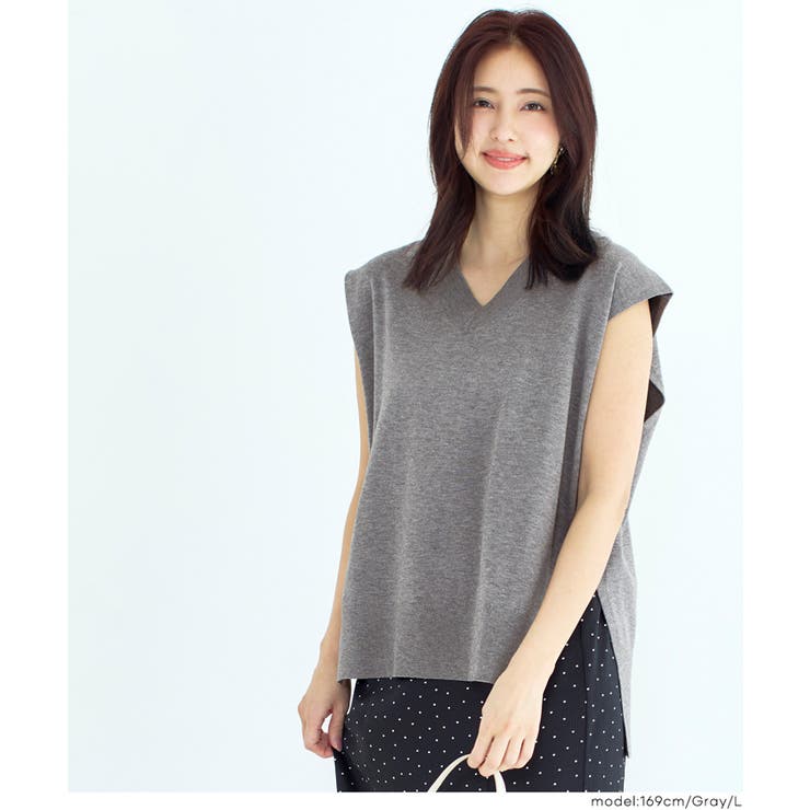 ニットVネックベスト | coca | 詳細画像7 