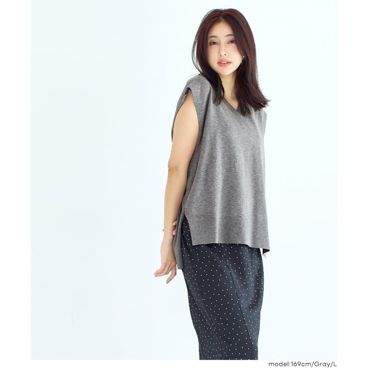 ニットVネックベスト | coca | 詳細画像9 