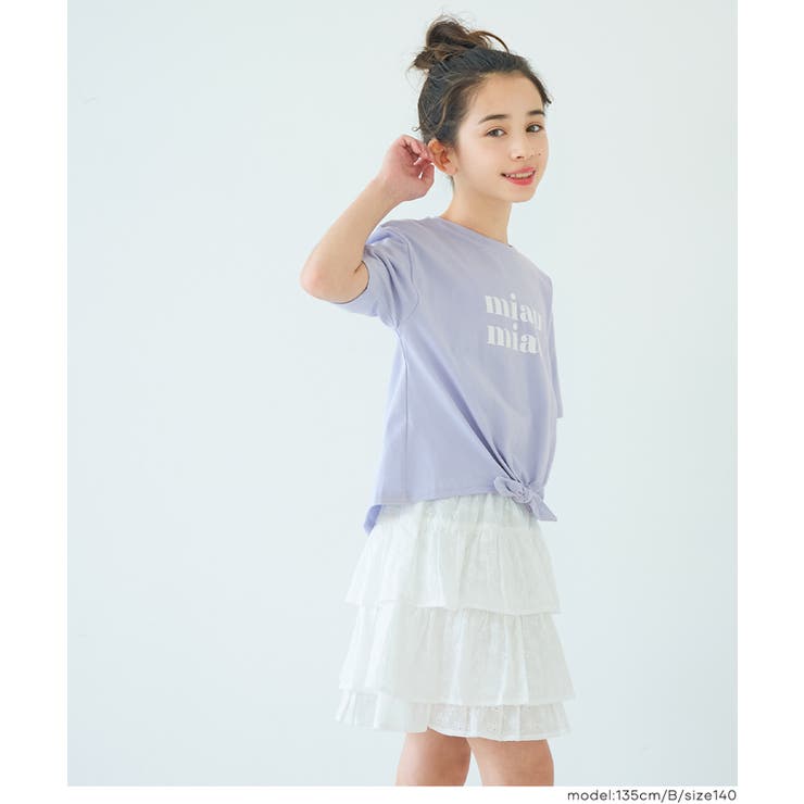 裾リボン結びTシャツ キッズ | coca | 詳細画像6 