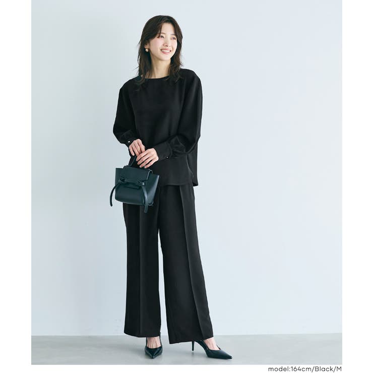 〈26ss新色登場〉ダブルクロスワイドパンツ〈セットアップ対応〉 | coca | 詳細画像4 
