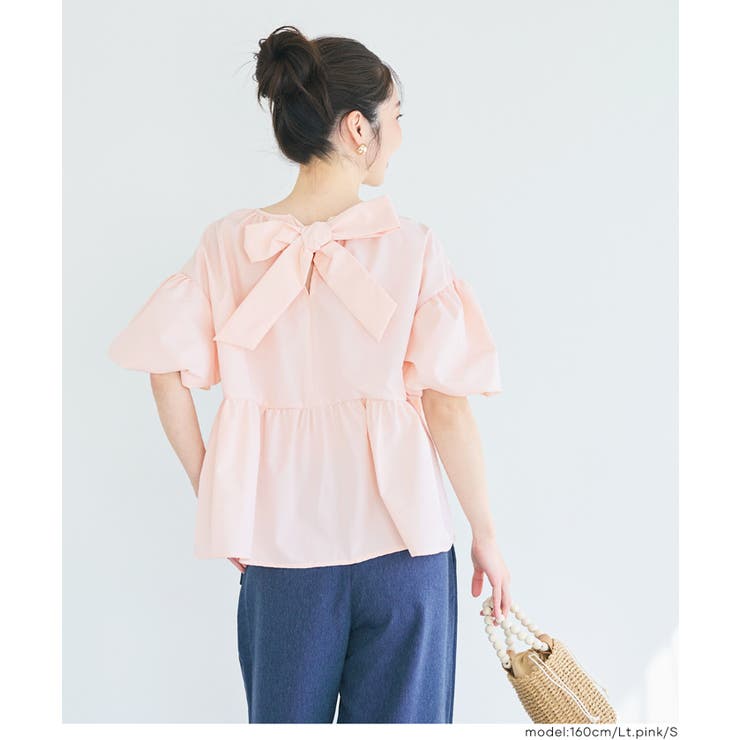 〈26ss新色登場〉パリフワバックリボンブラウス | coca | 詳細画像19 