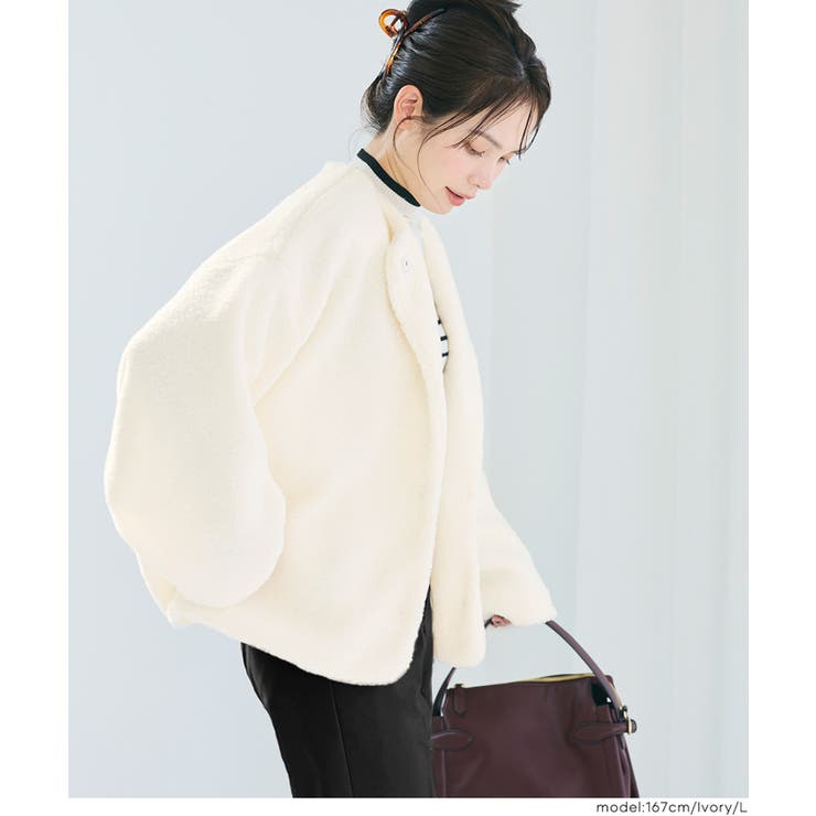 【洗える】マシンウォッシャブルボアブルゾン | coca | 詳細画像21 