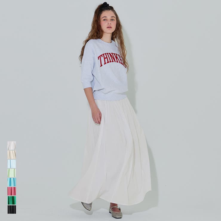 【26ss新色追加/着映え度120%！】鮮やかカラーコットンボイルスカート | coca | 詳細画像1 