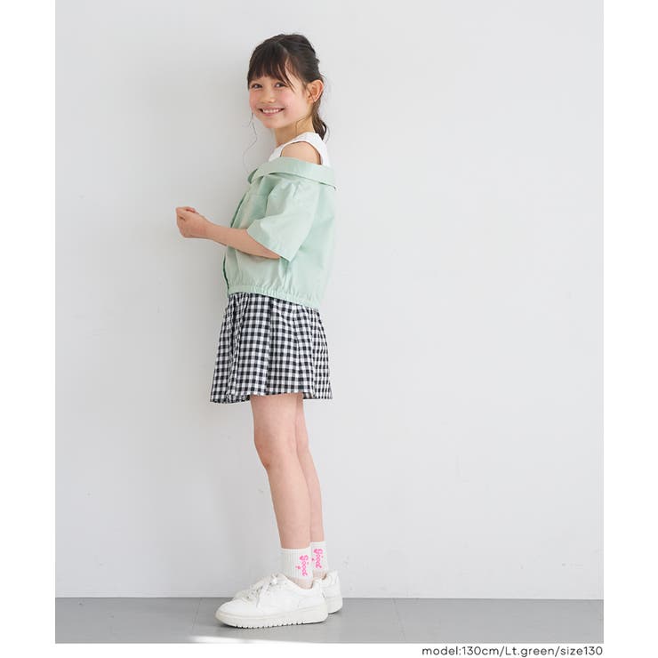 タンクドッキングオープンショルダーシャツ キッズ | coca | 詳細画像13 