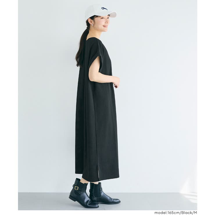 〈26ss新色登場〉エンボスボートネックワンピース【速乾・イージーケア】 | coca | 詳細画像12 