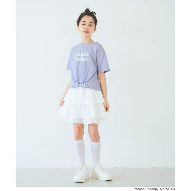 裾リボン結びTシャツ キッズ | coca | 詳細画像5 