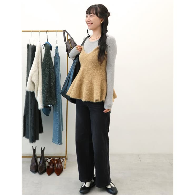 軽量ニット クルーネックラウンドヘム | coca | 詳細画像30 