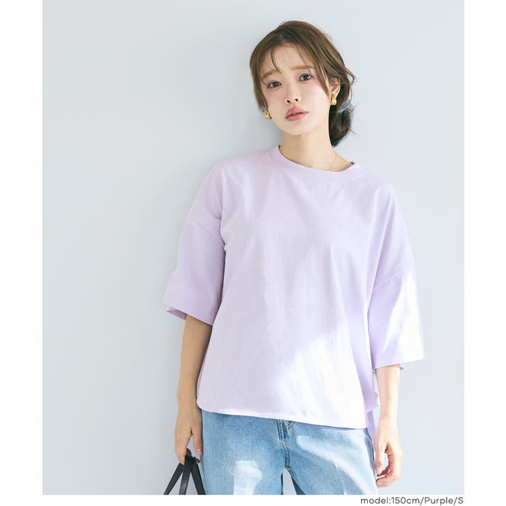 〈26ss新色登場〉着回し力抜群！5部袖ビッグTシャツ | coca | 詳細画像21 