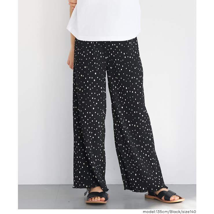 親子お揃い楊柳プリーツドットパンツ | coca | 詳細画像3 