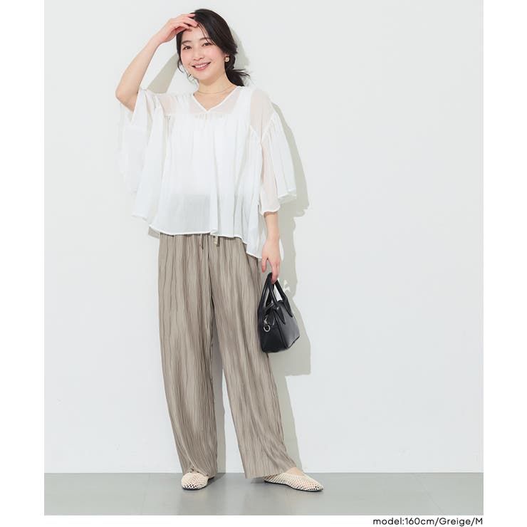 〈26ss新色登場〉セルフカット可◎スリムウェーブパンツ | coca | 詳細画像11 