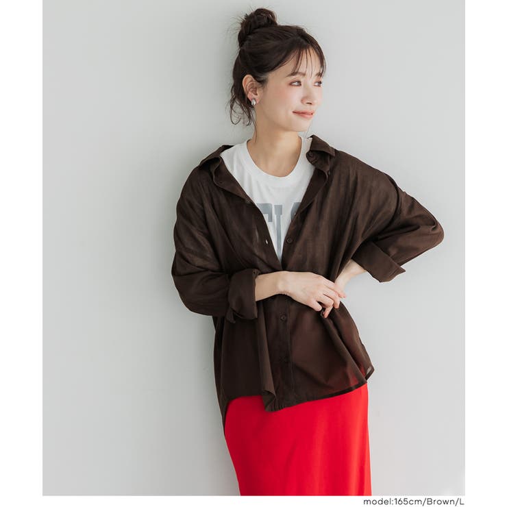 [Brown] | 【累計販売数15万枚突破！】肌なじみの良いカラーが大人っぽいガーゼシャツ〈26s… | coca