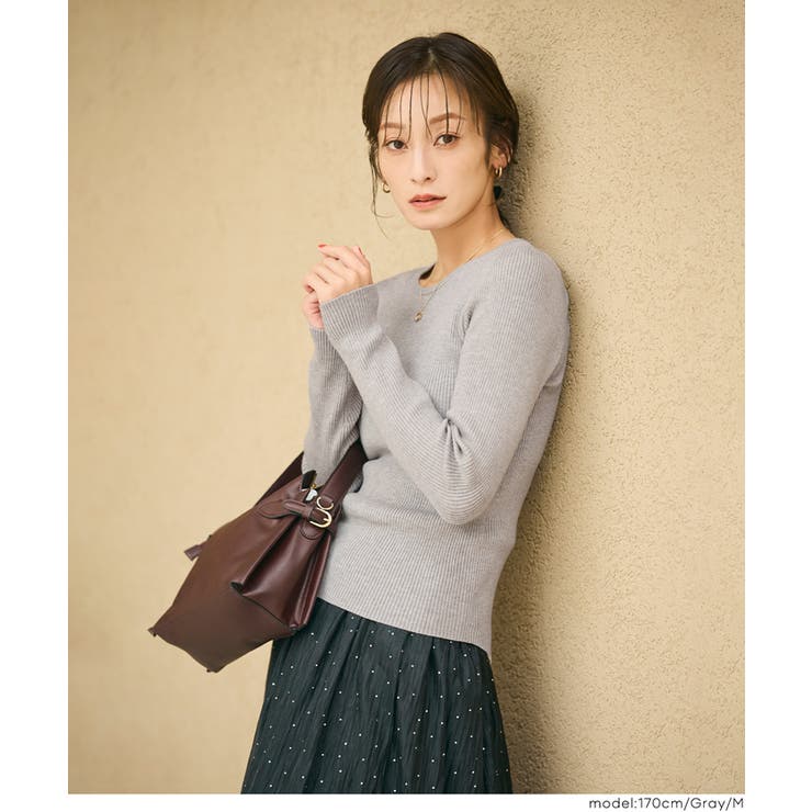 ＼26aw新色登場／軽量ニット クルーネックラウンドヘム【西山茉希様着用】 | coca | 詳細画像14 