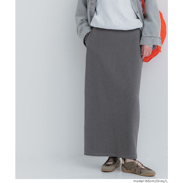 ［Gray］ | エンボスIラインスカート | coca
