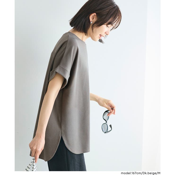 ライトエンボスロールアップスリーブトップス【田中里奈様着用】 | coca | 詳細画像11 