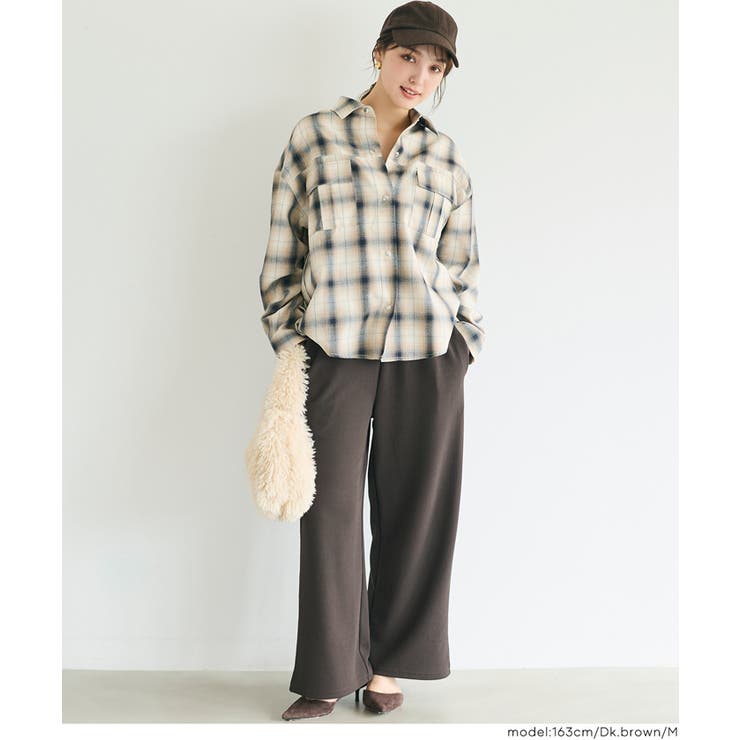 ＼26aw新色登場／エンボス加工ワイドパンツ【速乾・イージーケア】 | coca | 詳細画像7 