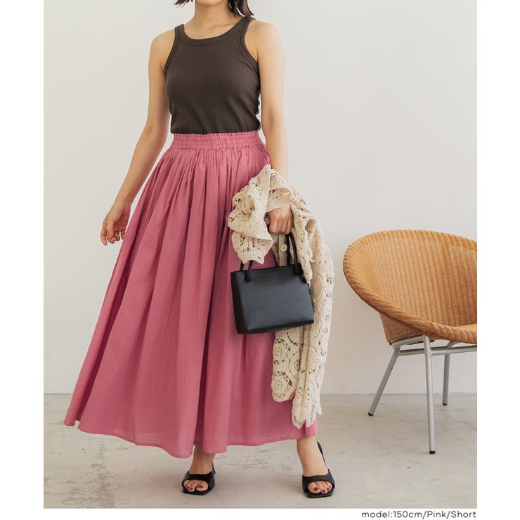 【26ss新色追加/着映え度120%！】鮮やかカラーコットンボイルスカート | coca | 詳細画像15 