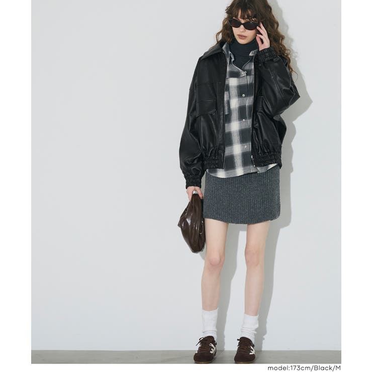 フェイクレザーオーバーサイズジャケット[品番：PA000016383]｜coca