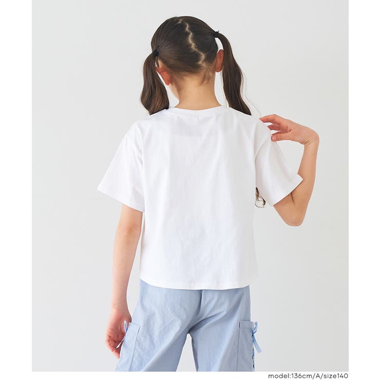 裾リボン結びTシャツ キッズ | coca | 詳細画像4 