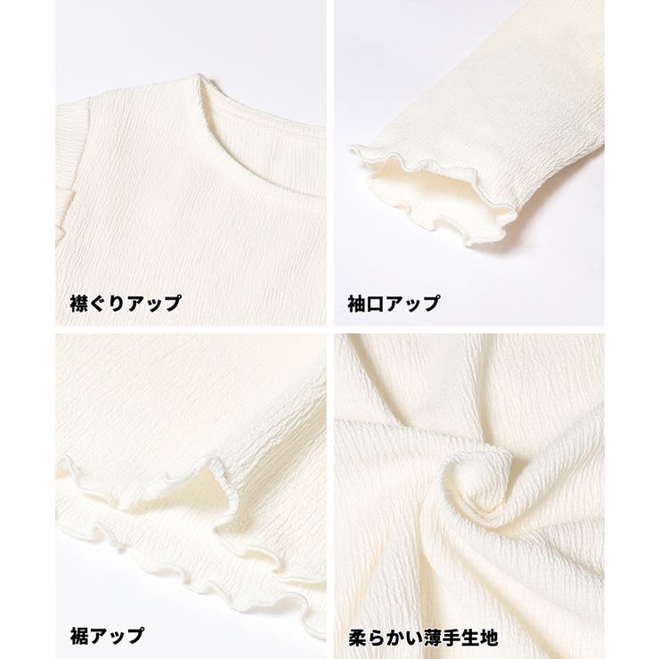 クレープシャーリングパフスリーブトップス | coca | 詳細画像29 