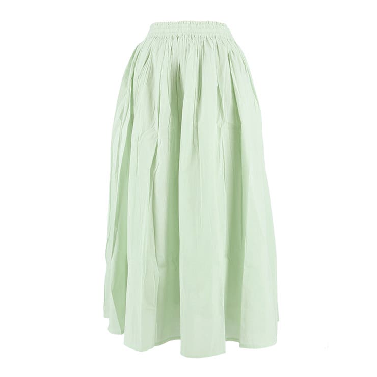 [Lt.Green] | 【26ss新色追加/着映え度120%！】鮮やかカラーコットンボイルスカート | coca