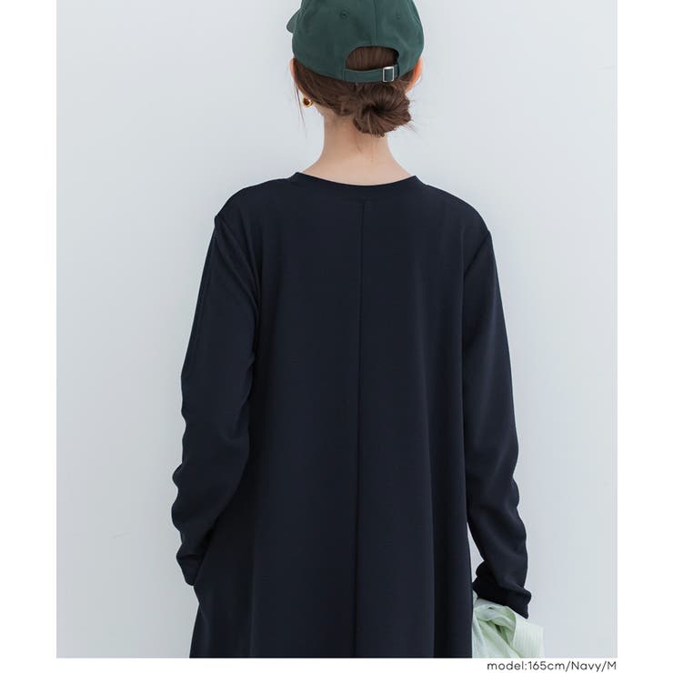 エンボス長袖Aラインワンピース | coca | 詳細画像17 