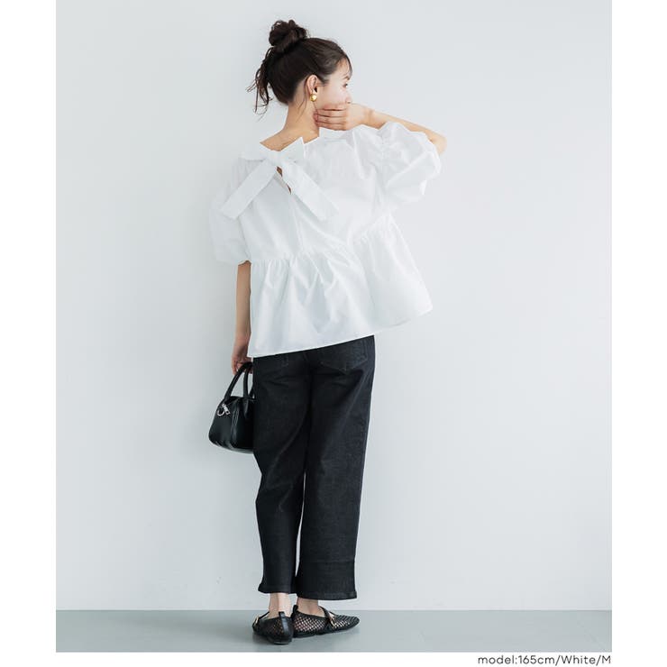 〈26ss新色登場〉パリフワバックリボンブラウス | coca | 詳細画像6 