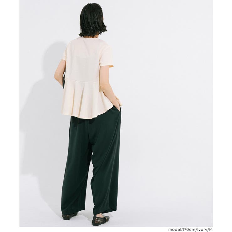 〈26ss新色登場〉エンボス切り替えフレアトップス | coca | 詳細画像14 