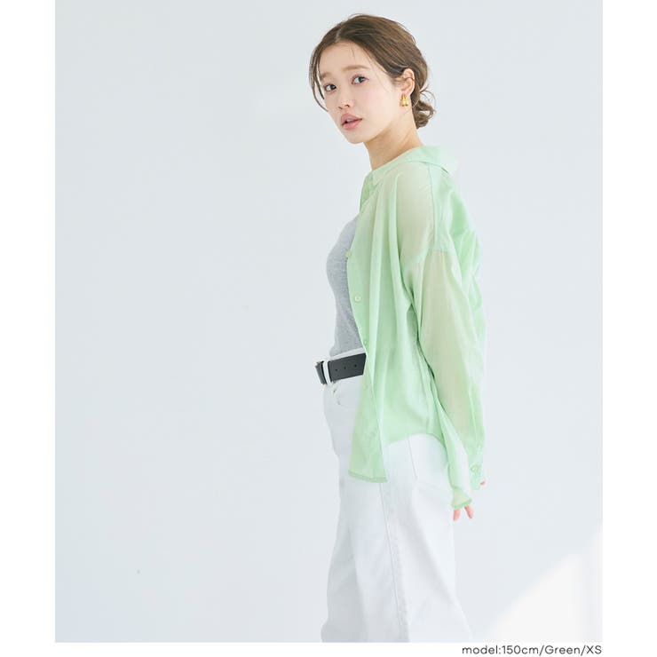 [Green] | 【累計販売数15万枚突破！】肌なじみの良いカラーが大人っぽいガーゼシャツ〈26s… | coca