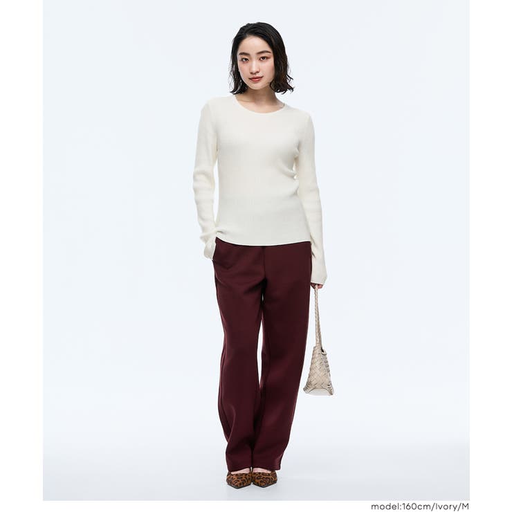 ＼26aw新色登場／軽量ニット クルーネックラウンドヘム【西山茉希様着用】 | coca | 詳細画像3 