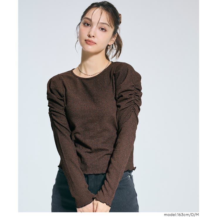 クレープシャーリングパフスリーブトップス | coca | 詳細画像24 