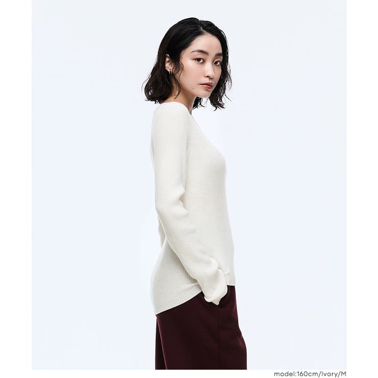 ＼26aw新色登場／軽量ニット クルーネックラウンドヘム【西山茉希様着用】 | coca | 詳細画像4 