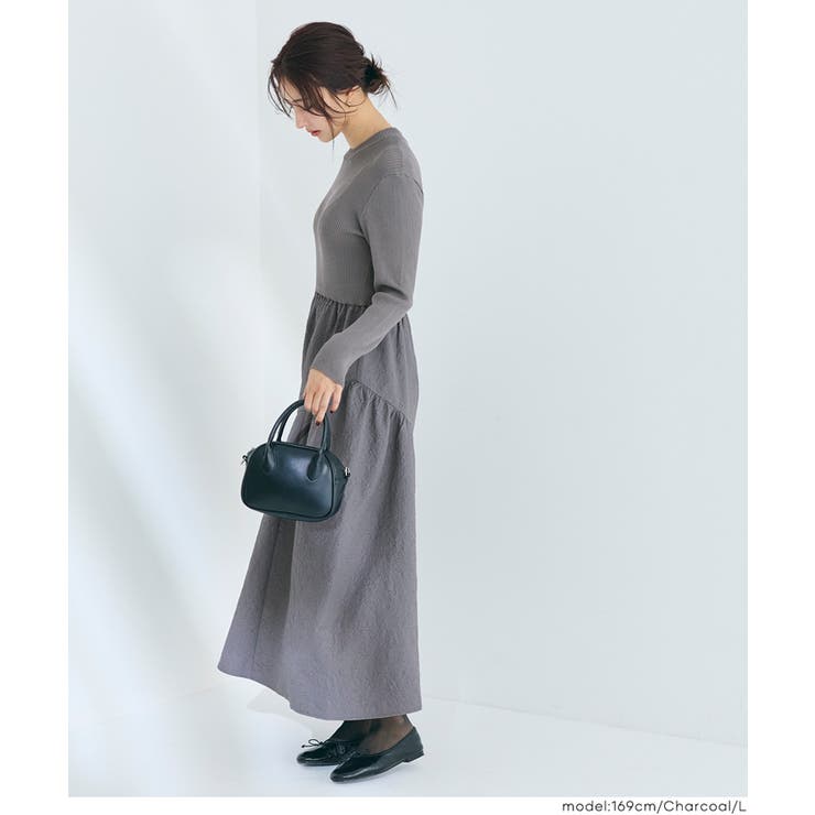 エンボスニットドッキングワンピース | coca | 詳細画像10 