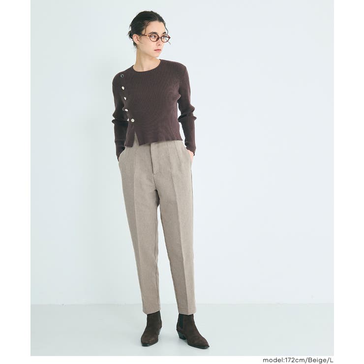 25AW 新色ダークピンク・ダークブラウンが新登場！裏起毛テーパードパンツ | coca | 詳細画像26 