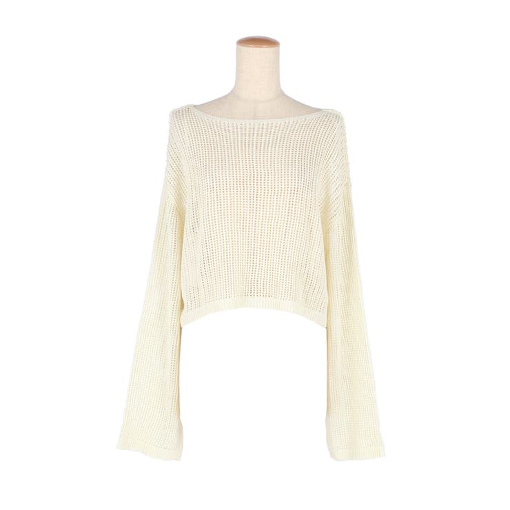 〈26ss新色登場〉ソフトタッチメッシュショートニット | coca | 詳細画像2 