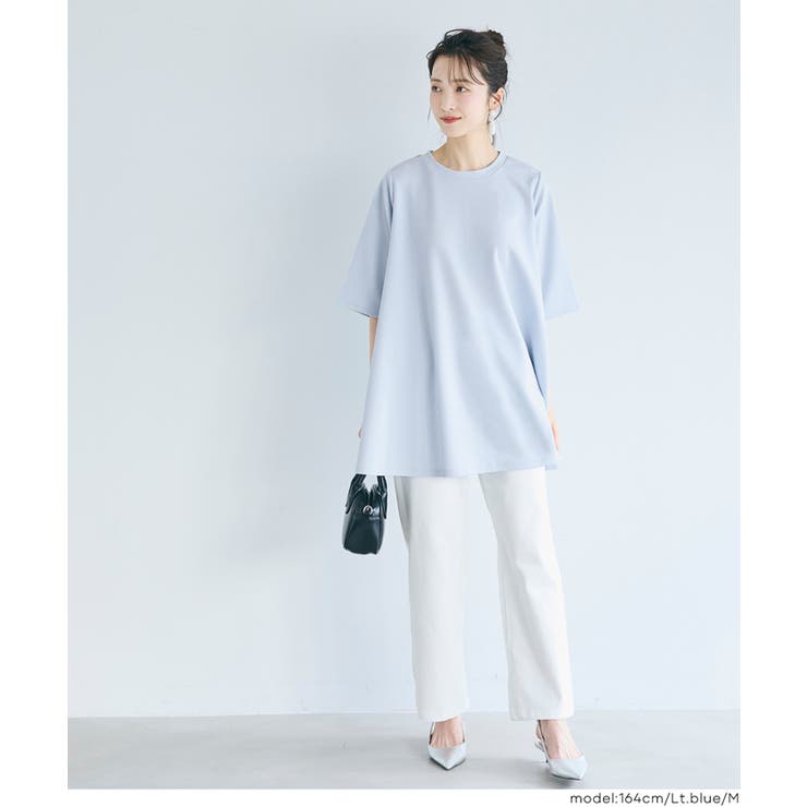 〈26ss新色登場〉エンボスAライン半袖チュニック【速乾・イージーケア】 | coca | 詳細画像19 