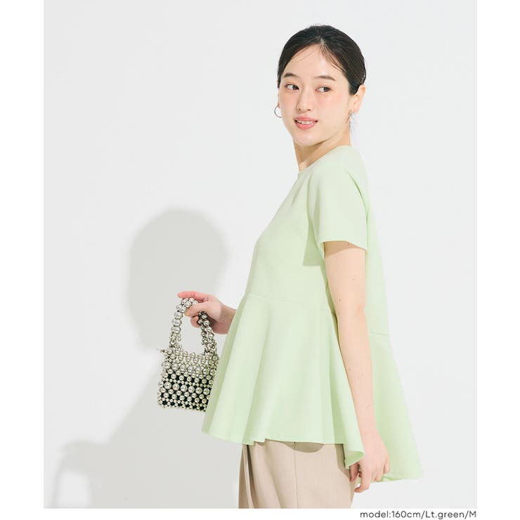 〈26ss新色登場〉エンボス切り替えフレアトップス | coca | 詳細画像6 
