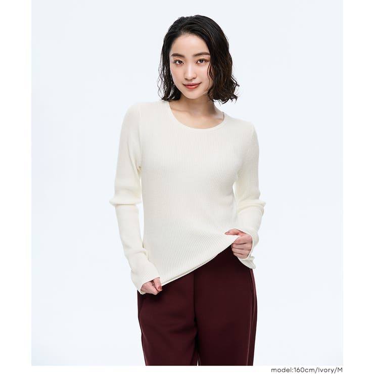 ＼26aw新色登場／軽量ニット クルーネックラウンドヘム【西山茉希様着用】 | coca | 詳細画像6 