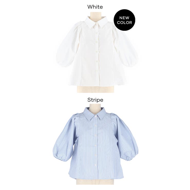 〈26ss新色登場〉パフスリーブフレアシャツ | coca | 詳細画像22 