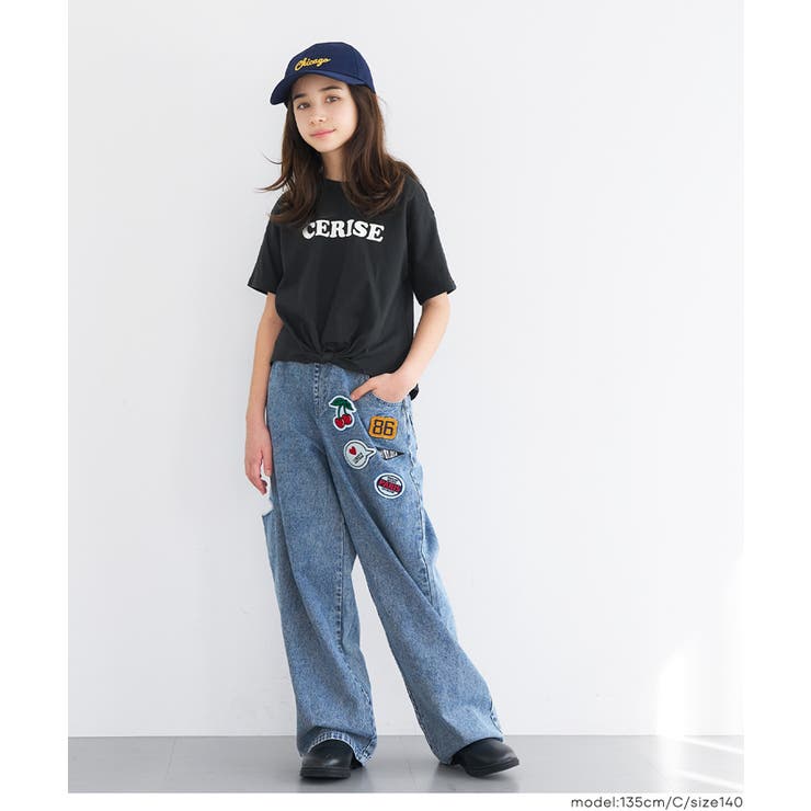 裾リボン結びTシャツ キッズ | coca | 詳細画像8 