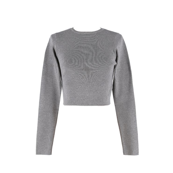 スタイルアップを叶えるクロップド丈ニットトップス | coca | 詳細画像3 