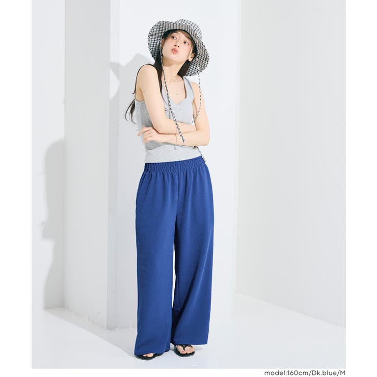 26ss新色登場！エンボス加工ワイドパンツ【速乾・イージーケア】 | coca | 詳細画像9 
