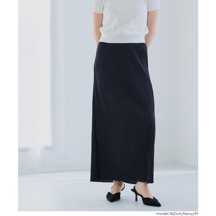 〈26ss新色登場〉細見え！セルフカットできるリブロングIラインスカート | coca | 詳細画像21 