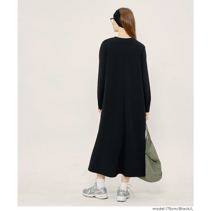 エンボス長袖Aラインワンピース | coca | 詳細画像22 