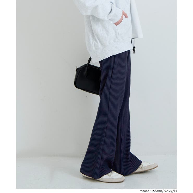Navy | 〈26ss新色登場〉ジョーゼットリブパンツ | coca