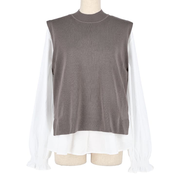 ニットベストセットブラウス | coca | 詳細画像4 