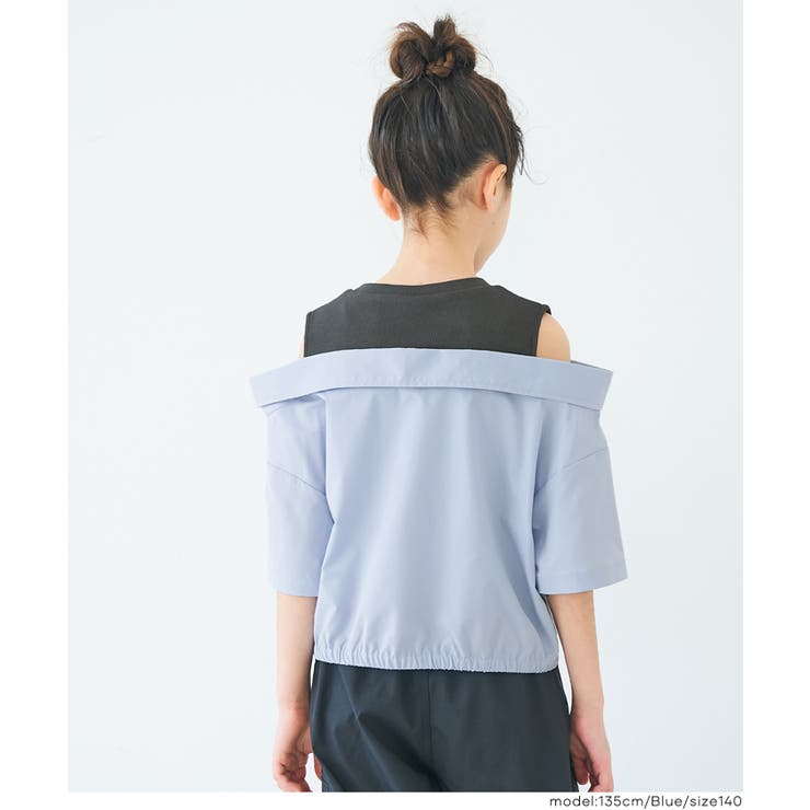 タンクドッキングオープンショルダーシャツ キッズ | coca | 詳細画像6 