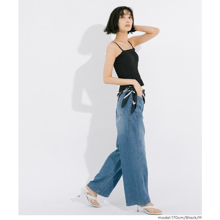 【26ss新色登場】OUT BRA カップ付きシャーリングキャミ | coca | 詳細画像11 
