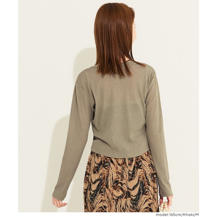 シアージョーゼットコンパクトカーディガン | coca | 詳細画像14 